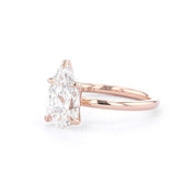 1.8mm Juliette Pear High Polish Engagement Rings Princess Bride Diamonds