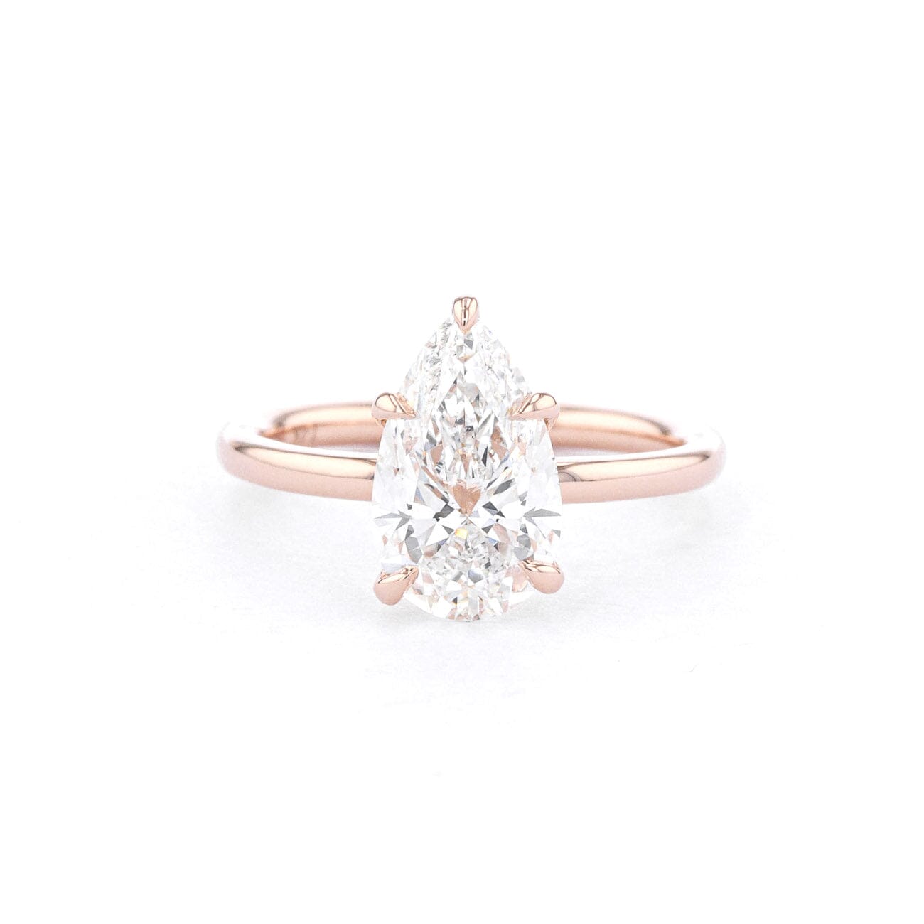 1.8mm Juliette Pear High Polish Engagement Rings Princess Bride Diamonds