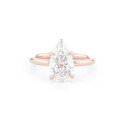1.8mm Juliette Pear High Polish Engagement Rings Princess Bride Diamonds