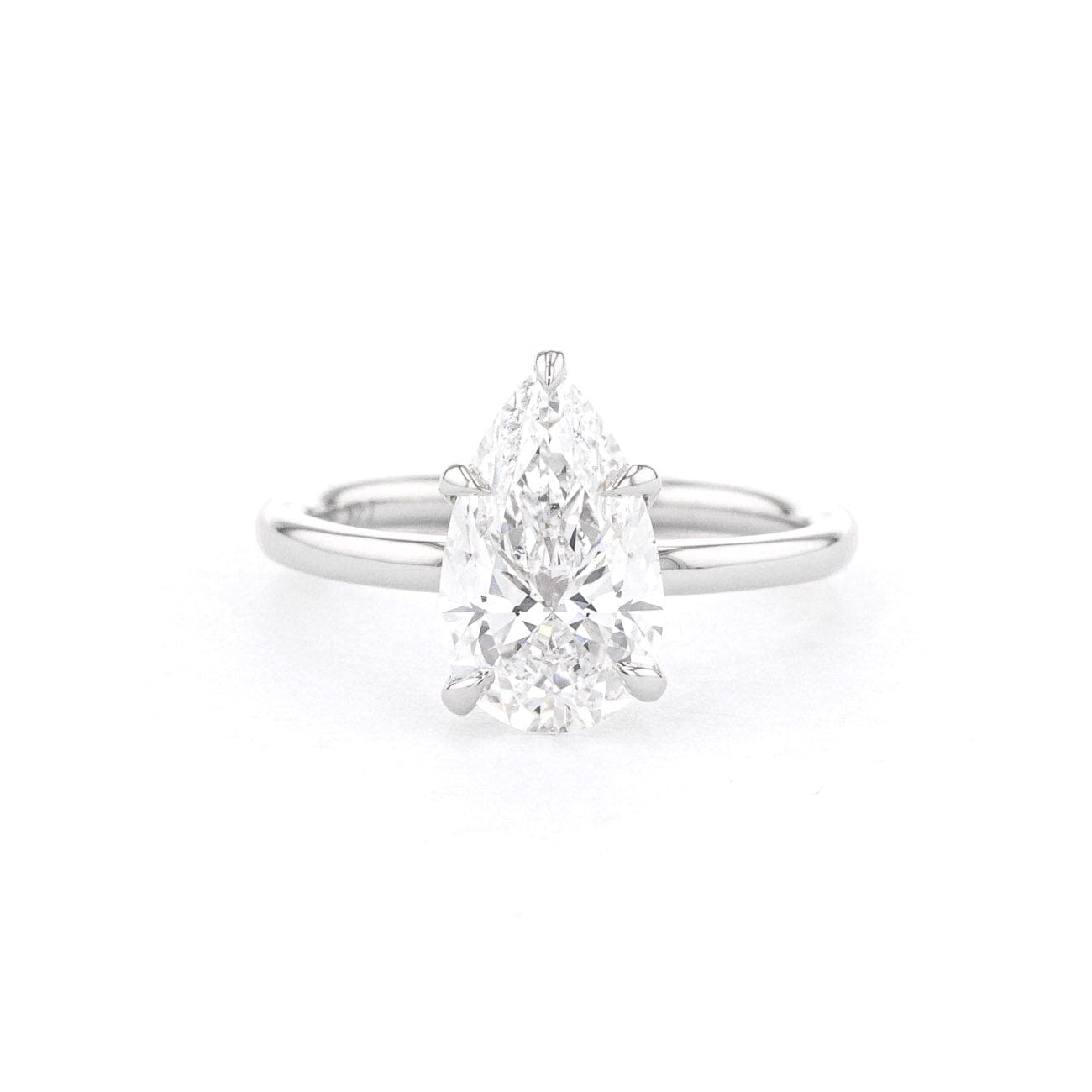 1.8mm Juliette Pear High Polish Engagement Rings Princess Bride Diamonds