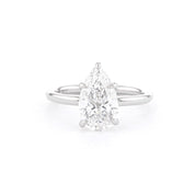 1.8mm Juliette Pear High Polish Engagement Rings Princess Bride Diamonds