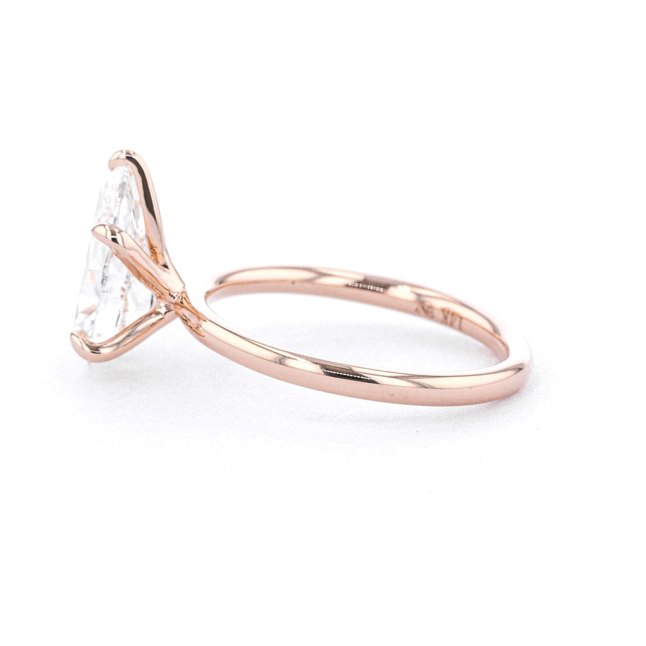 1.8mm Juliette Pear High Polish Engagement Rings Princess Bride Diamonds
