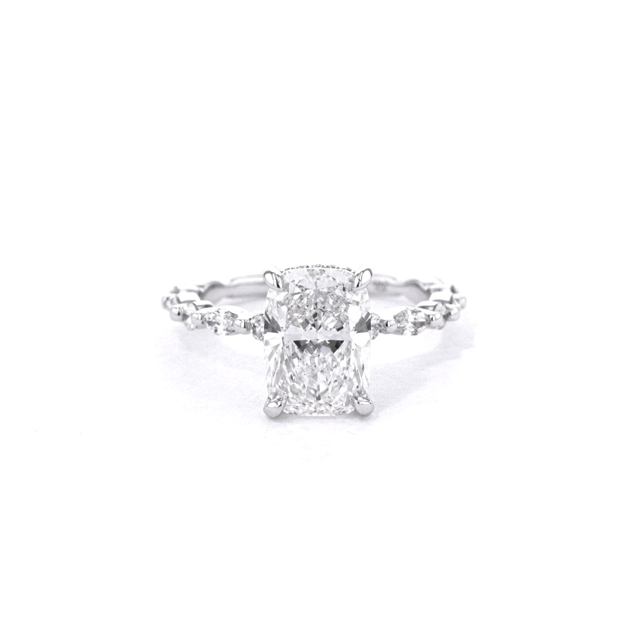 1.8mm Rei Cushion Engagement Rings Princess Bride Diamonds