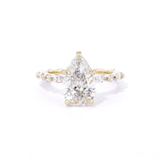 1.8mm Rei Pear Engagement Rings Princess Bride Diamonds