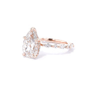 1.8mm Rei Pear Engagement Rings Princess Bride Diamonds