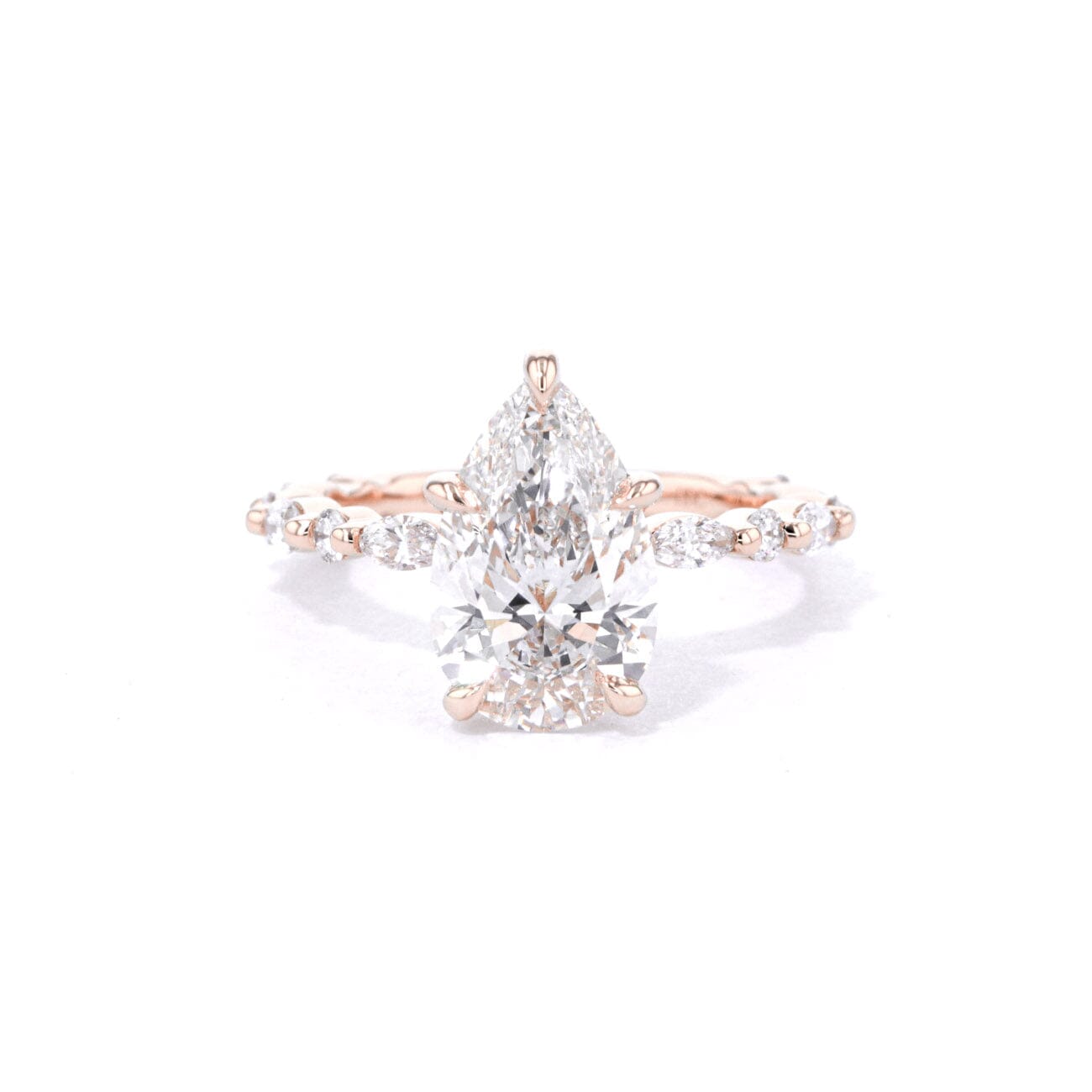 1.8mm Rei Pear Engagement Rings Princess Bride Diamonds