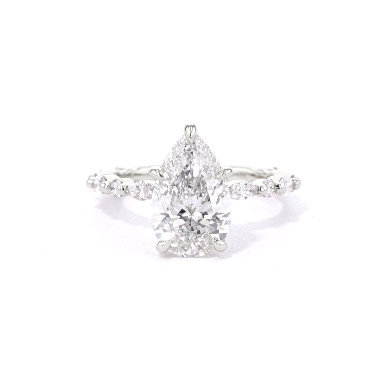 1.8mm Rei Pear Engagement Rings Princess Bride Diamonds