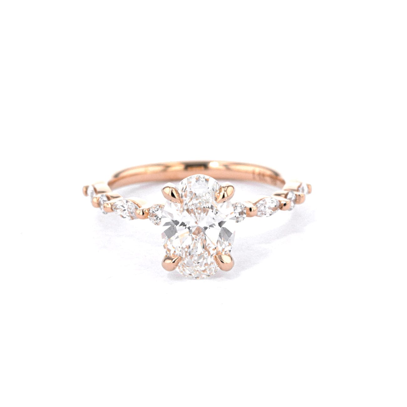 1.8mm Tori Oval Engagement Rings Princess Bride Diamonds