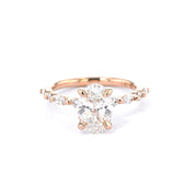 1.8mm Tori Oval Engagement Rings Princess Bride Diamonds