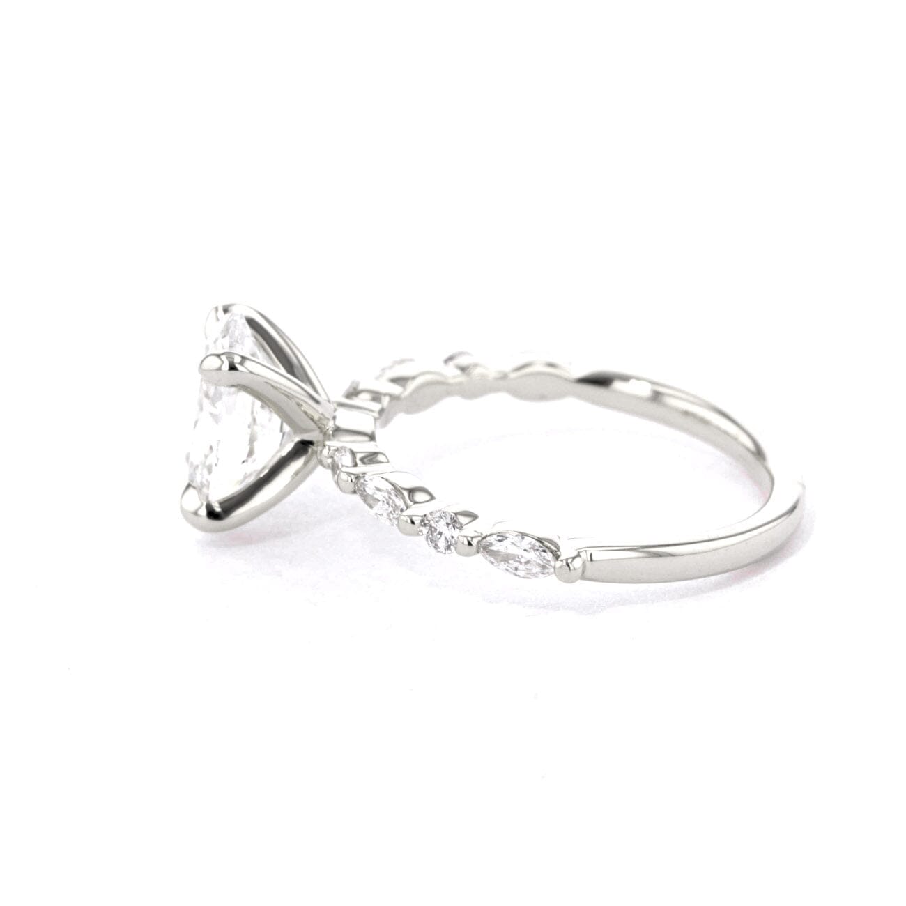 1.8mm Tori Oval Engagement Rings Princess Bride Diamonds