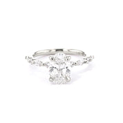 1.8mm Tori Oval Engagement Rings Princess Bride Diamonds