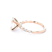 1.8mm Tori Oval Engagement Rings Princess Bride Diamonds