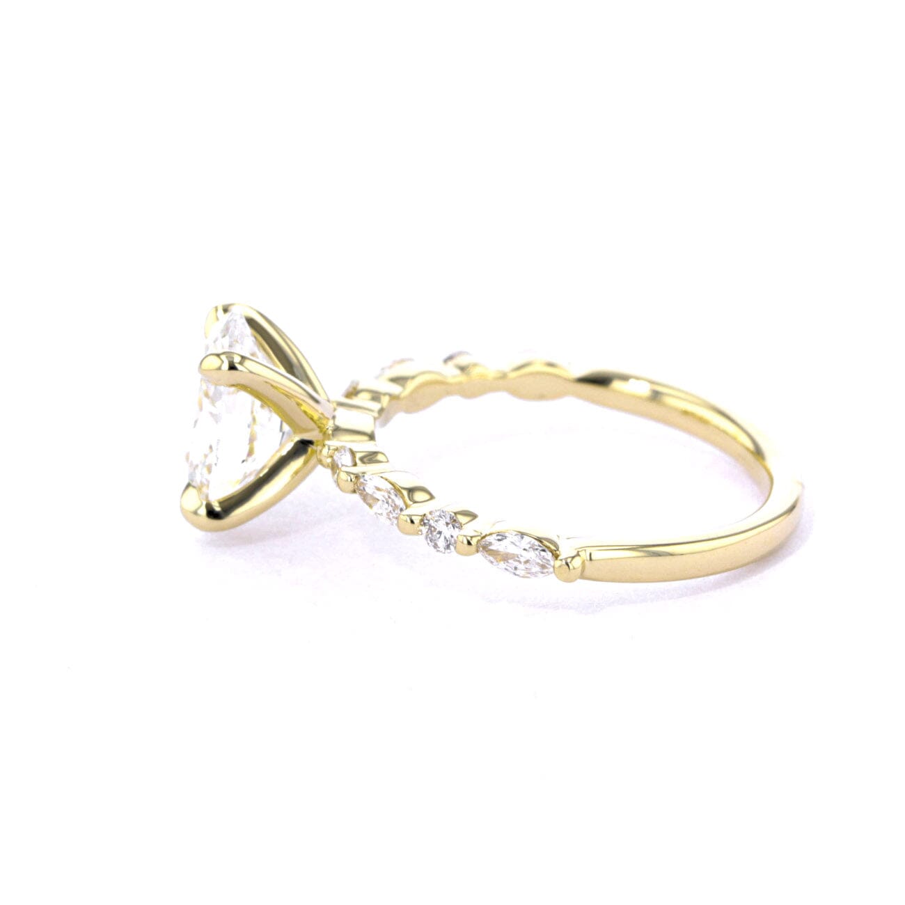 1.8mm Tori Oval Engagement Rings Princess Bride Diamonds