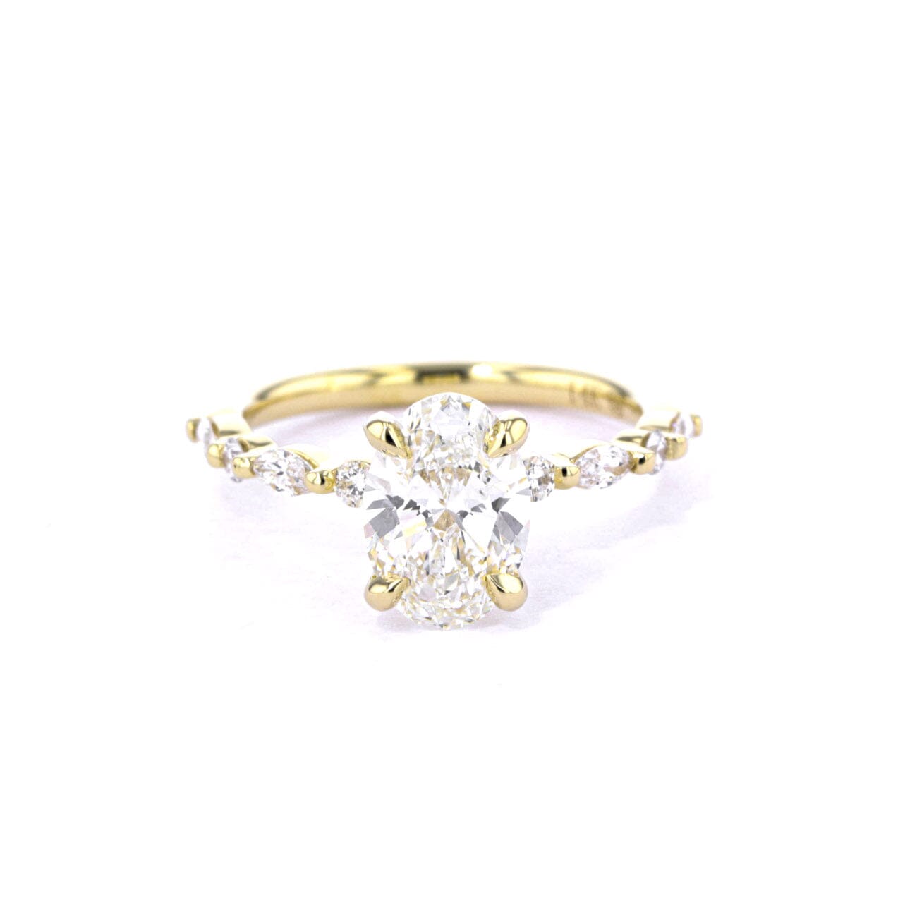 1.8mm Tori Oval Engagement Rings Princess Bride Diamonds