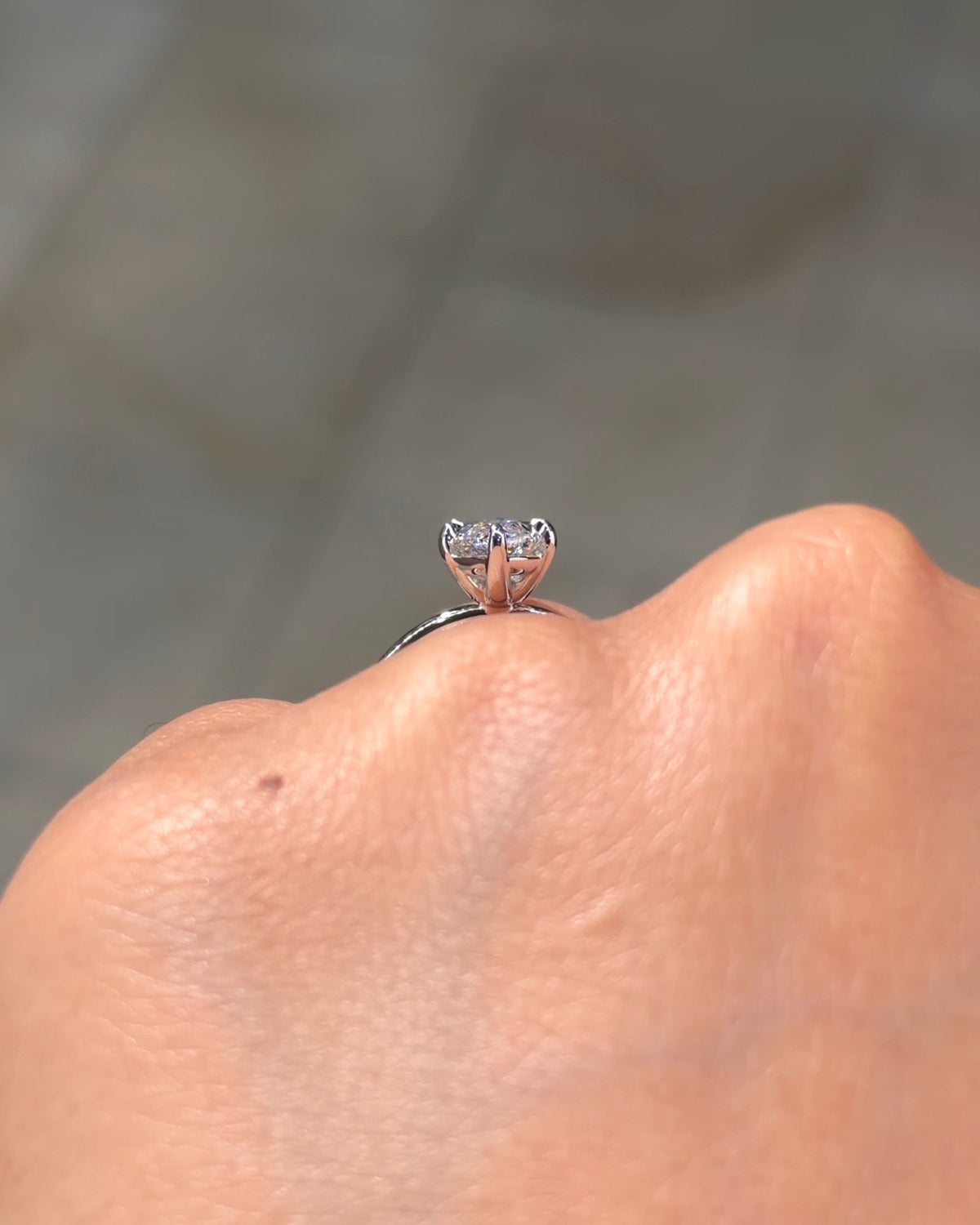 2.09ct D VVS1 marquise lab grown diamond Leah engagement ring in 14K white gold