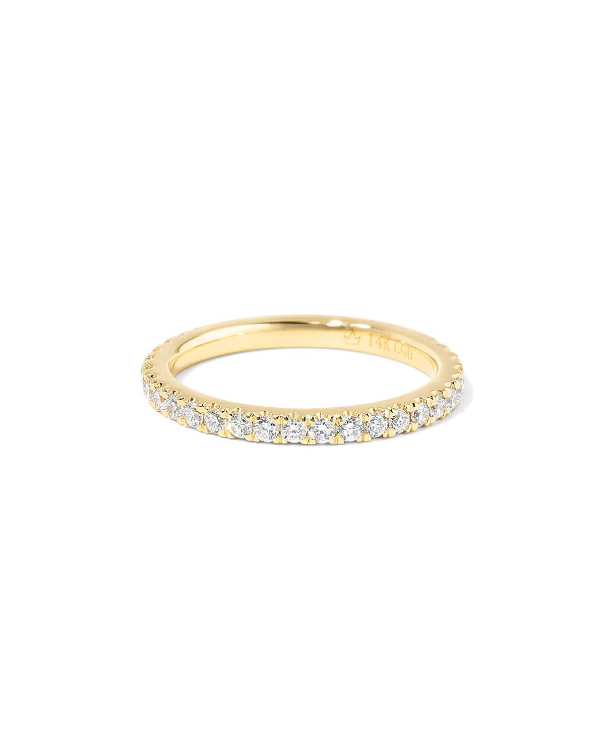 2.2mm Core Pavé Diamond Ring