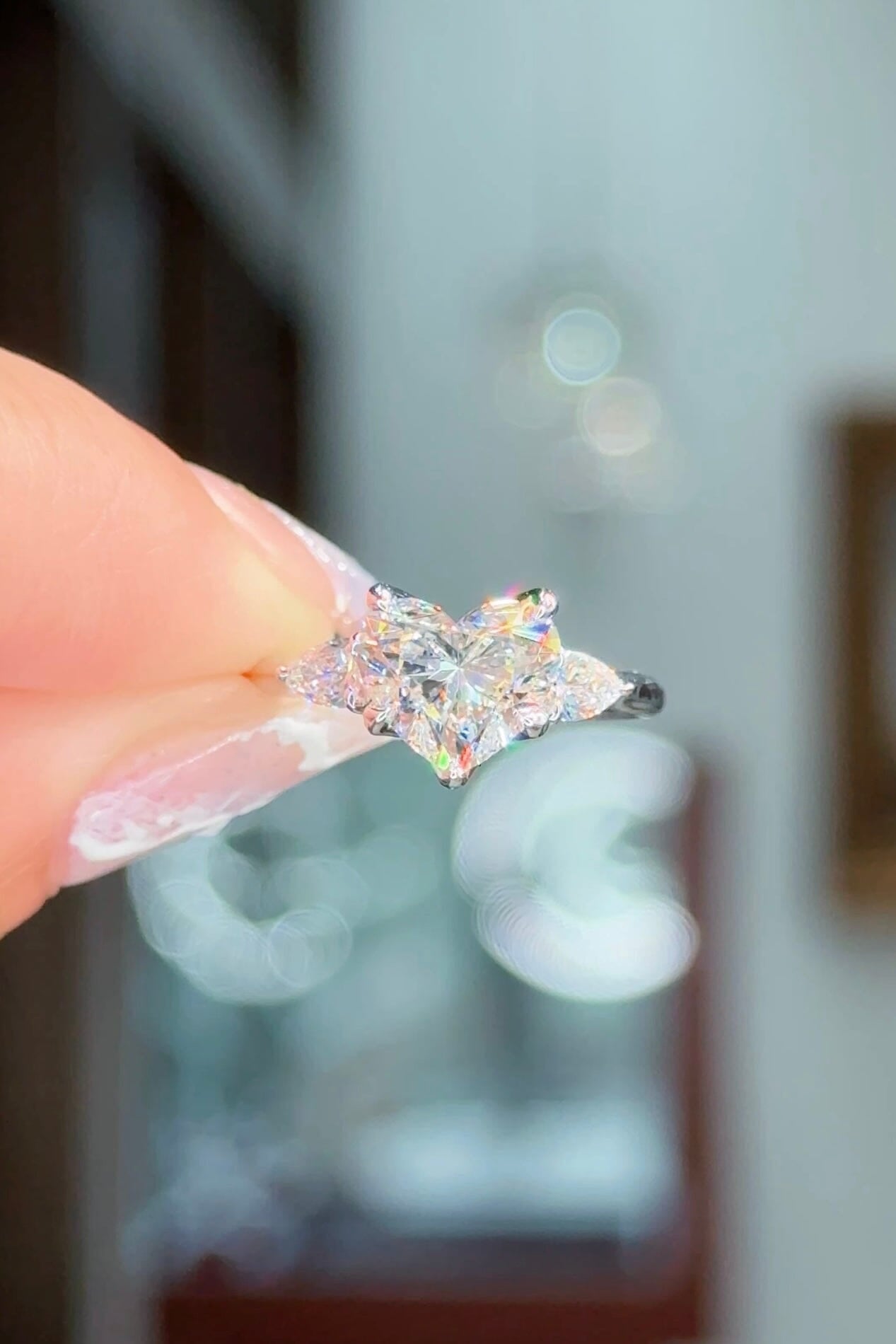 2.00ct D-VS1 Heart Lab Diamond Lisa Engagement Rings Princess Bride Diamonds