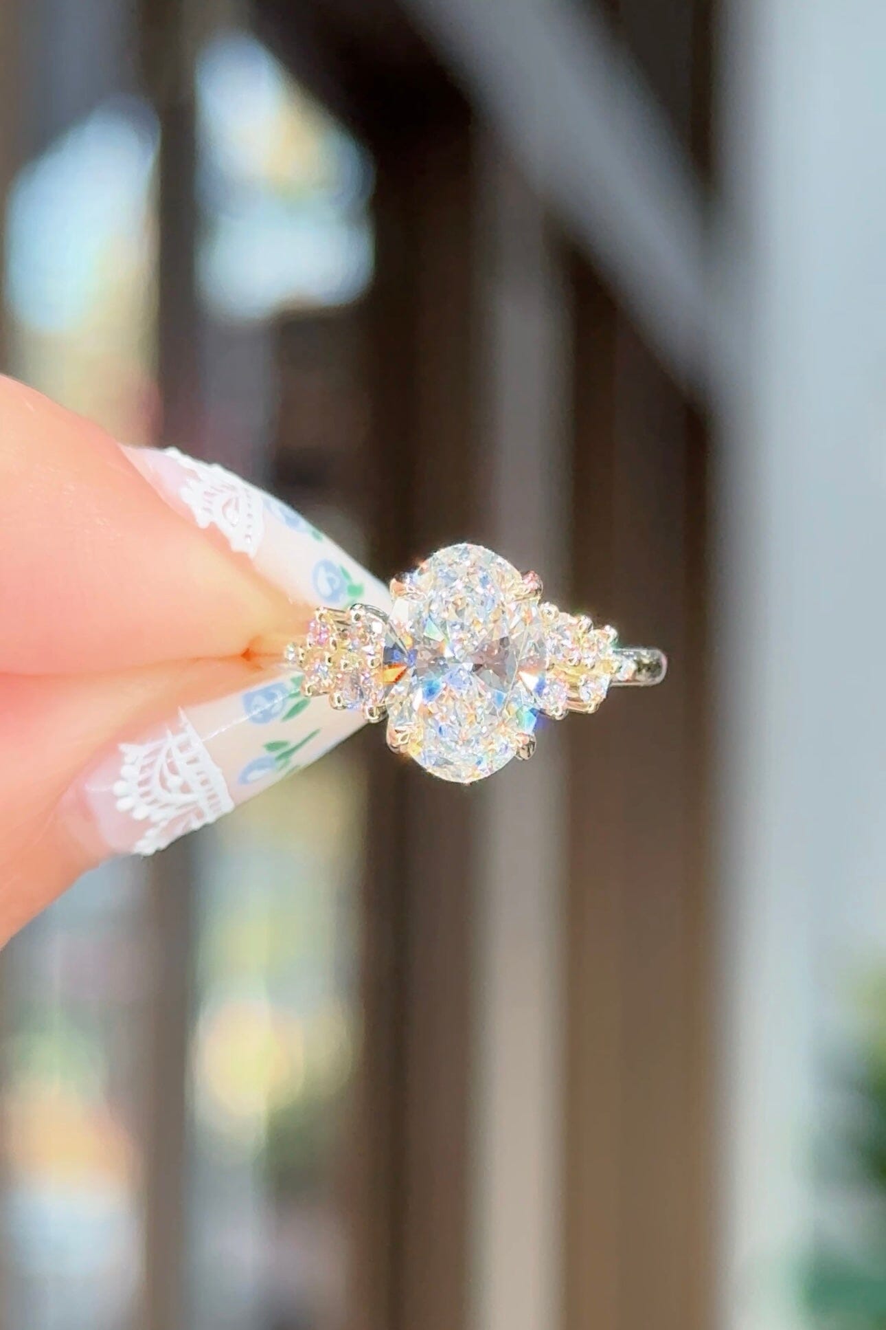 2.00ct D-VS1 Oval Lab Diamond Nova Engagement Rings Princess Bride Diamonds