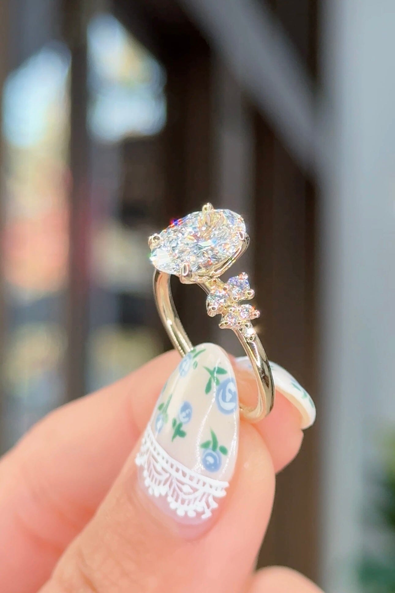 2.00ct D-VS1 Oval Lab Diamond Nova Engagement Rings Princess Bride Diamonds