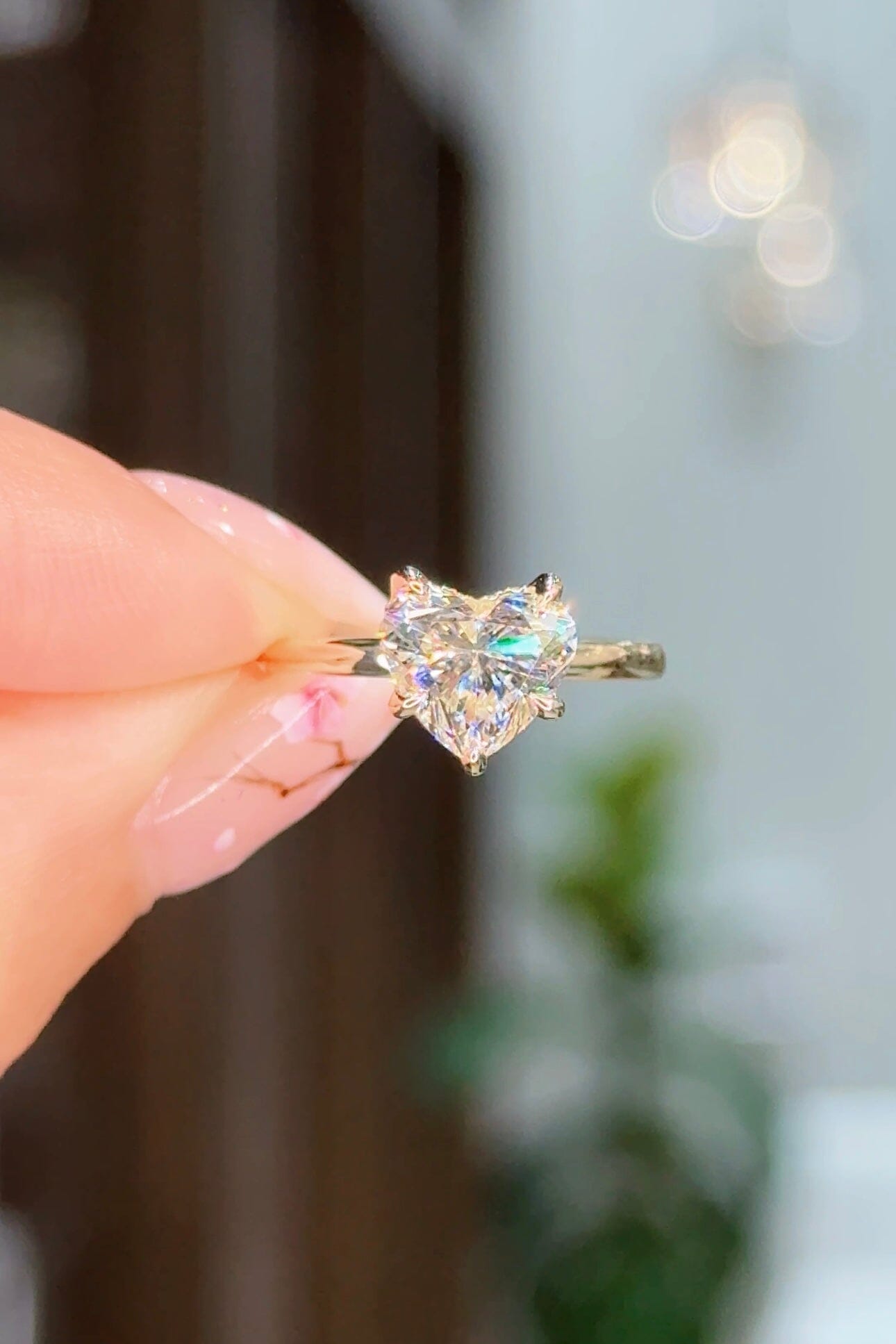 2.00ct D-VVS2 Heart Lab Diamond Kayla Engagement Rings Princess Bride Diamonds