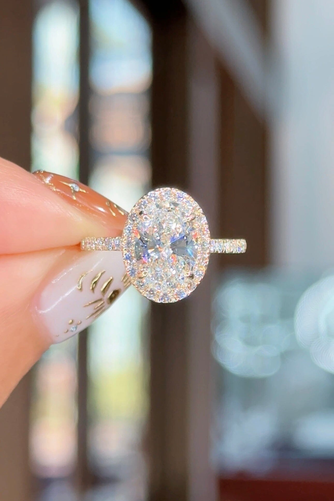 2.00ct D-VVS2 Oval Lab Diamond Angela Engagement Rings Princess Bride Diamonds