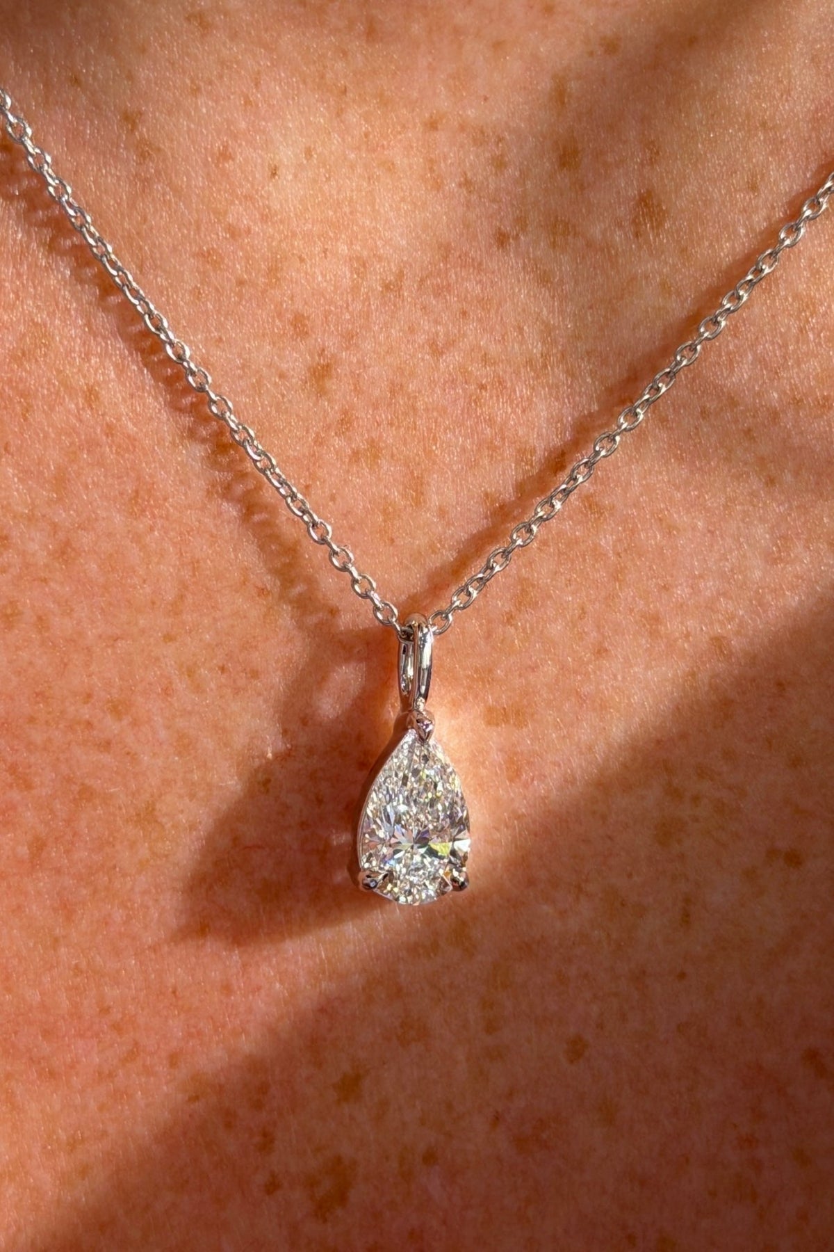 2.01ct E - VVS2 Brandi Pear Necklace - PBD Necklaces