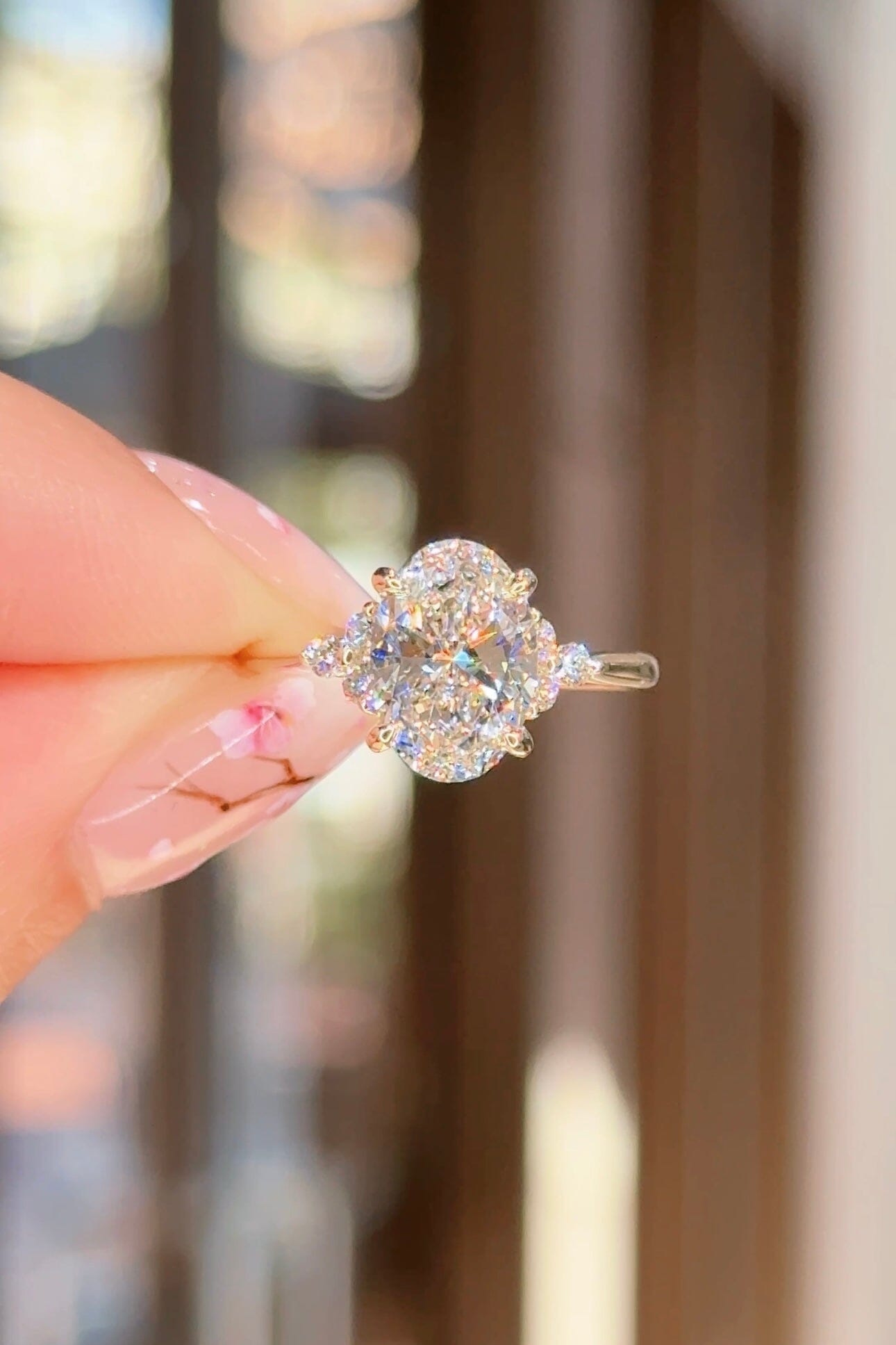 2.01ct F-VVS2 Oval Lab Diamond Lindsey Engagement Rings Princess Bride Diamonds