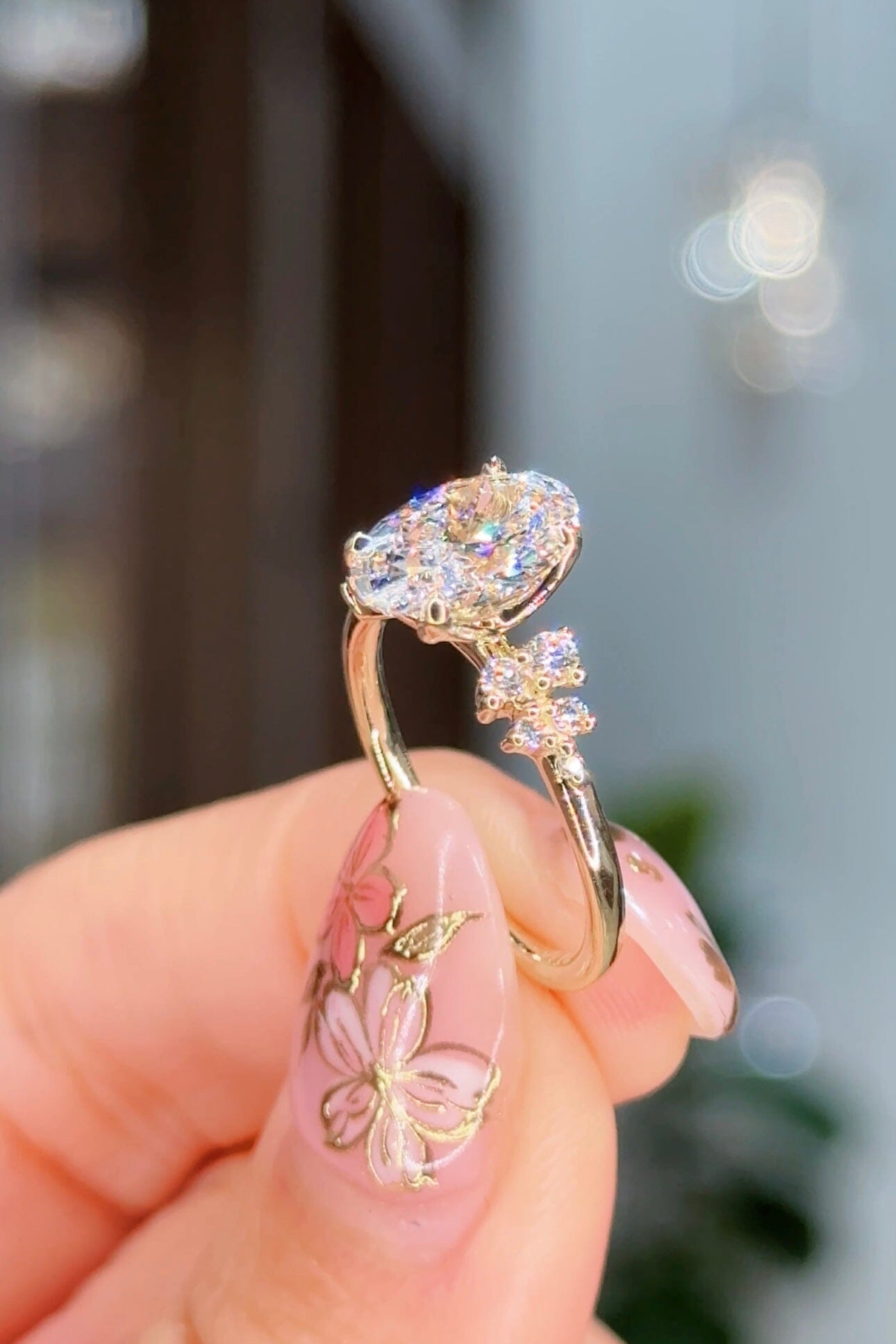2.03ct D-VS1 Oval Lab Diamond Nova Engagement Rings Princess Bride Diamonds
