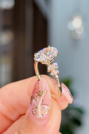2.03ct D-VS1 Oval Lab Diamond Nova Engagement Rings Princess Bride Diamonds
