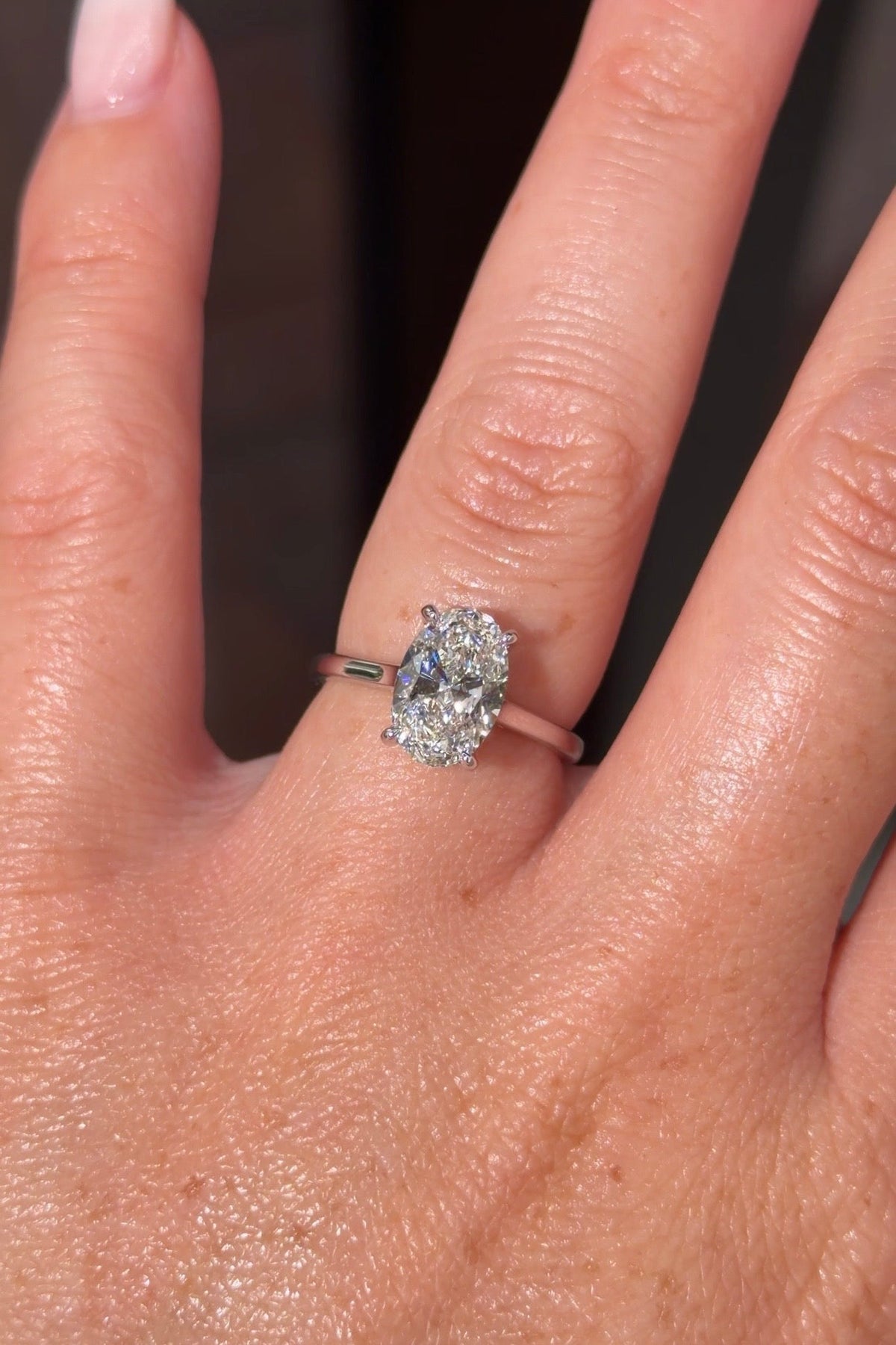 2.04ct E - VS1 Oval Lab Diamond Alice - PBD Engagement Rings