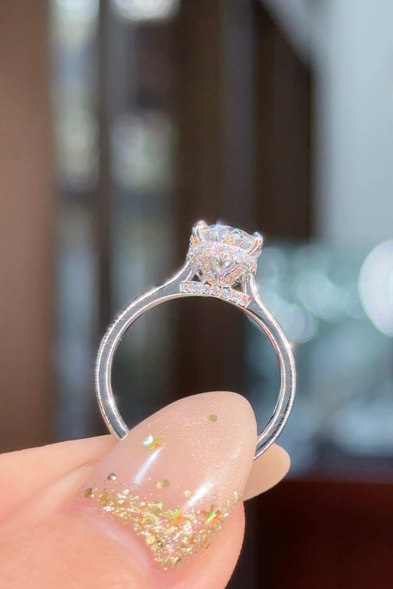 2.05ct E-VS1 Oval Lab Diamond Stella Engagement Rings Princess Bride Diamonds