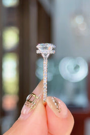 2.08ct D-VS1 Round Lab Diamond Stephanie Engagement Rings Princess Bride Diamonds