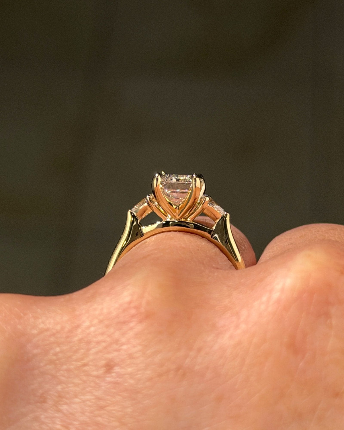2.08ct D-VVS2 Emerald Lab Diamond Gracie - PBD Engagement Rings