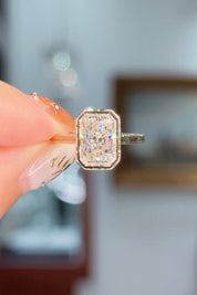 2.09ct E-VVS1 Radiant Lab Diamond Casey Engagement Rings Princess Bride Diamonds