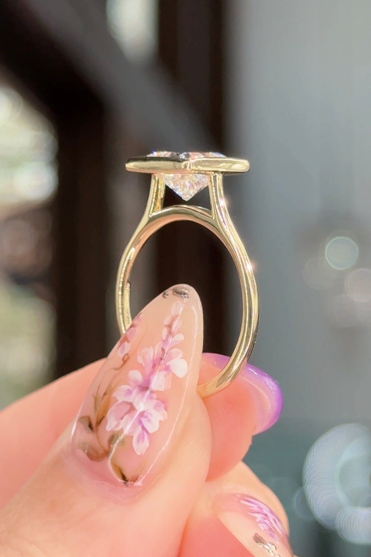 2.09ct F-VS1 Princess Lab Diamond Ava Engagement Rings Princess Bride Diamonds