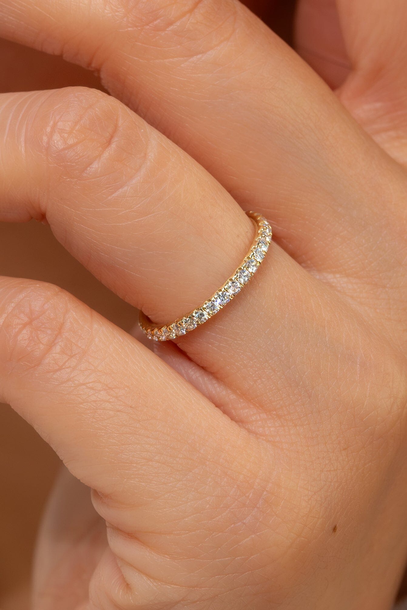 2.0mm Core Pavé Diamond Ring Rings Princess Bride Diamonds