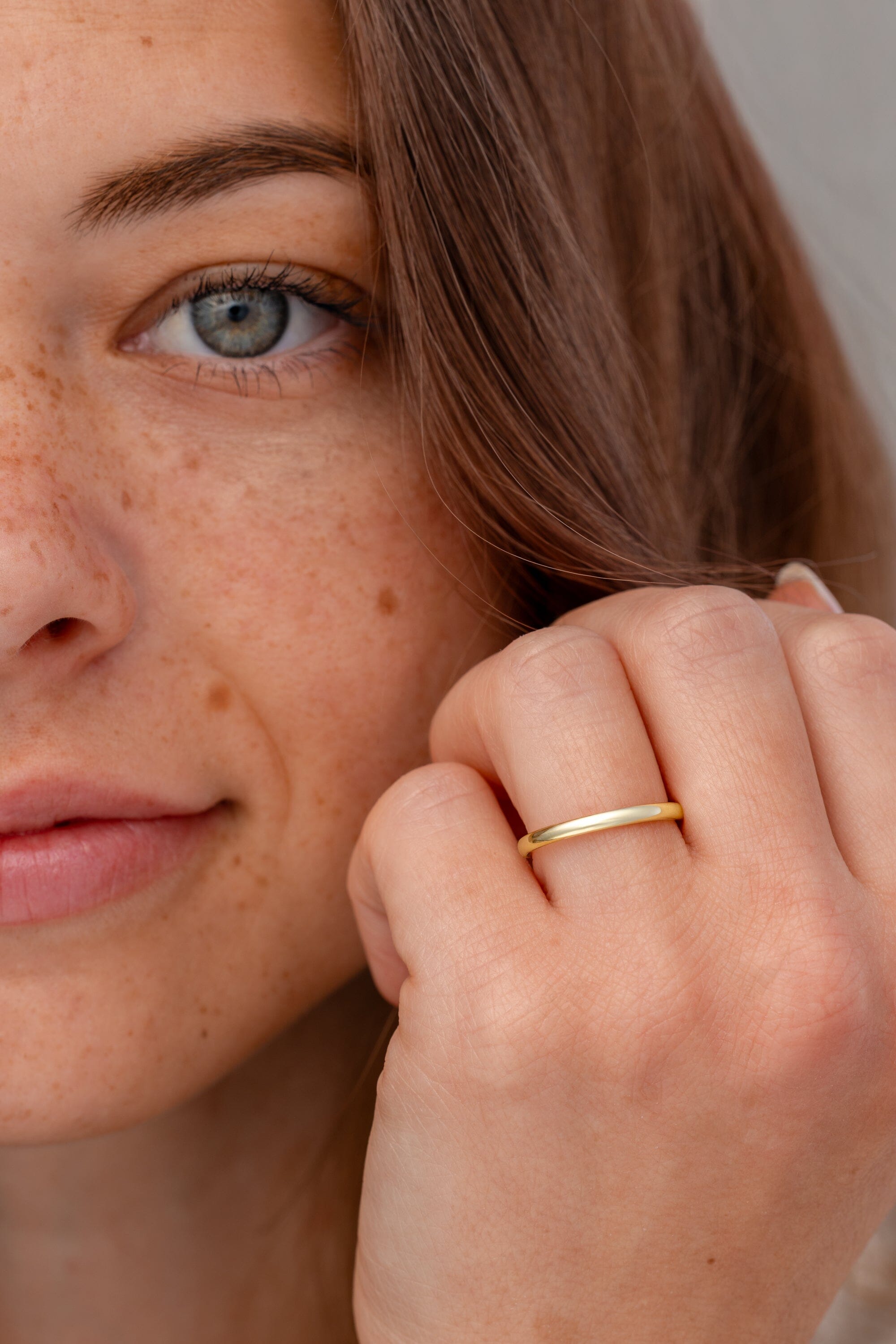 2.0mm High Polish Band Rings Princess Bride Diamonds