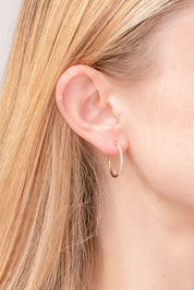 20mm Pavé Huggies 14k Yellow Gold Earrings Princess Bride Diamonds