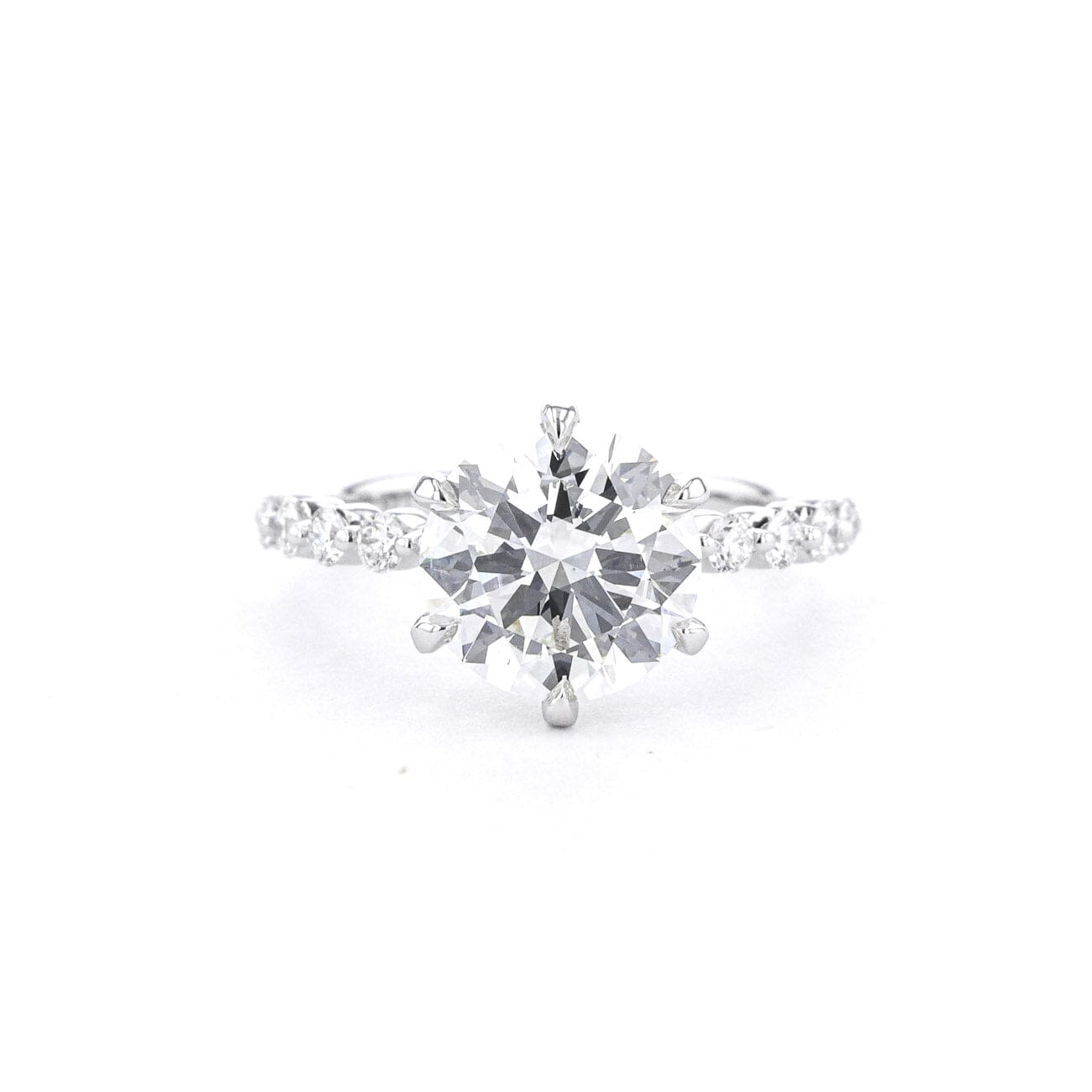 2.0mm Tiana Round Engagement Rings Princess Bride Diamonds