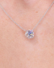 2.14ct F-VS1 Round Lab Diamond Pendant Necklaces Princess Bride Diamonds