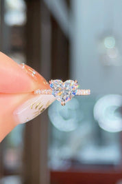 2.16ct E-VVS2 Heart Lab Diamond Jane Engagement Rings Princess Bride Diamonds