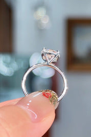 2.20ct E-VS1 Round Lab Diamond Leah Engagement Rings Princess Bride Diamonds