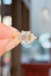 2.22ct D-VS1 Emerald Lab Diamond Sophia Engagement Rings Princess Bride Diamonds