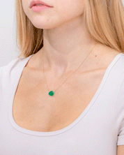 2.29ct Emerald & Diamond Halo Necklace Necklaces Princess Bride Diamonds