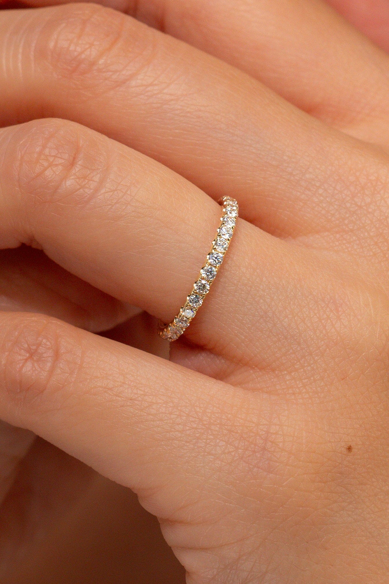 2.2mm Core Pavé Diamond Ring Rings Princess Bride Diamonds