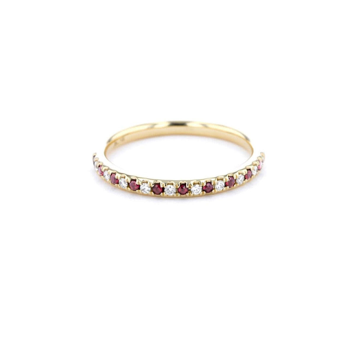2.2mm Pavé Diamond & Ruby Ring - PBD Rings