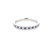 2.3mm Pavé Diamond & Blue Sapphire Ring Rings Princess Bride Diamonds