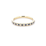 2.3mm Pavé Diamond & Blue Sapphire Ring Rings Princess Bride Diamonds
