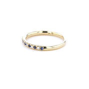 2.3mm Pavé Diamond & Blue Sapphire Ring Rings Princess Bride Diamonds