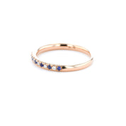 2.3mm Pavé Diamond & Blue Sapphire Ring Rings Princess Bride Diamonds
